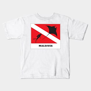 Maldives Island Scuba Dive Kids T-Shirt